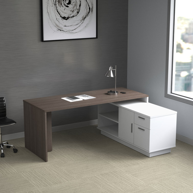 Upper Square™ Calem Reversible LShape Executive Desk with Built in